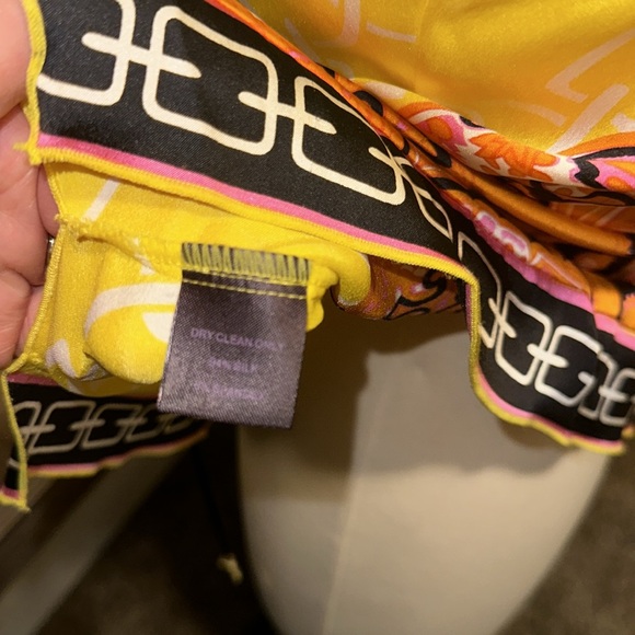 Hale Bob Silk Pink Orange Yellow Blouse EUC - Picture 6 of 9